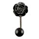 Black Rose Ceramic Iron Wall Hook in Antique Fitting 